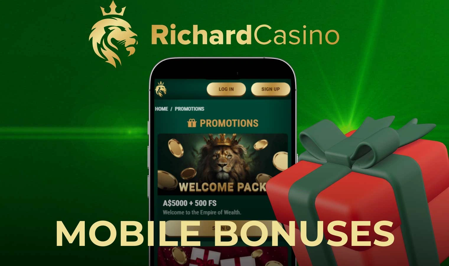 Mobile players at Richard Casino receive various promotions