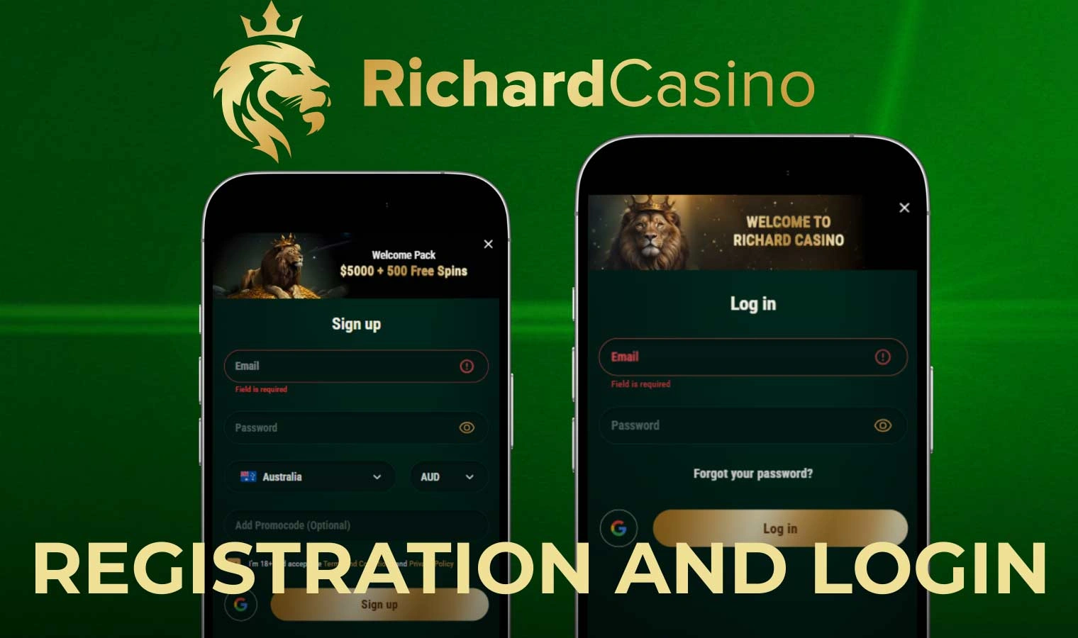 Richard Casino app registration