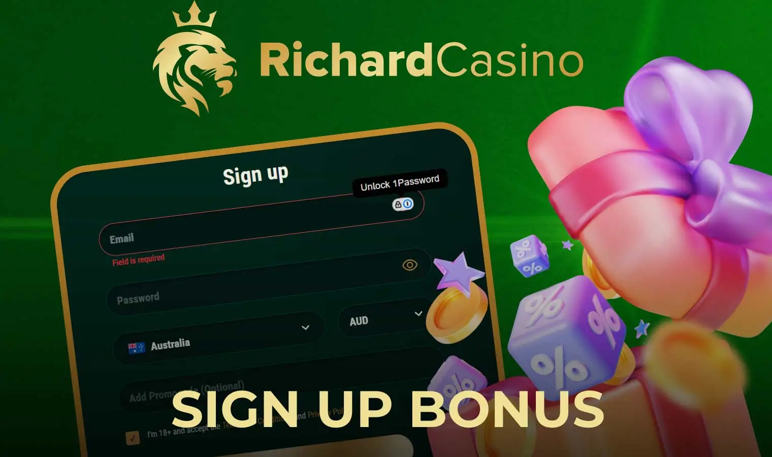 The richard casino sign up bonus